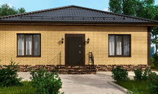 Проекты одноэтажных домов из кирпича | Строй-Стп - Ступино от 3692 рублей