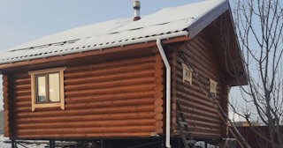 Баня из оцилиндрованного бревна под ключ в Ступино - от 137098 рублей